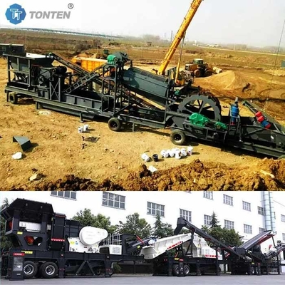 ایستگاه خردکننده زباله های ساختمانی حرکت پذیر کارخانه خرد کردن سنگ سنگ