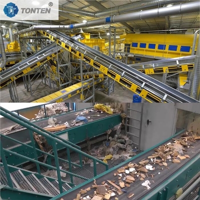 کارخانه دسته بندی زباله های ارگانیک قدیمی خط دسته بندی زباله های جامد شهری OEM